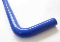 Tissu à hautes températures de tuyau de radiateur de silicone renforcé enveloppant la surface douce brillante bleue